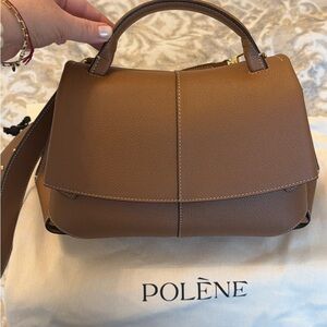 Polene Mokki Camel Satchel Bag